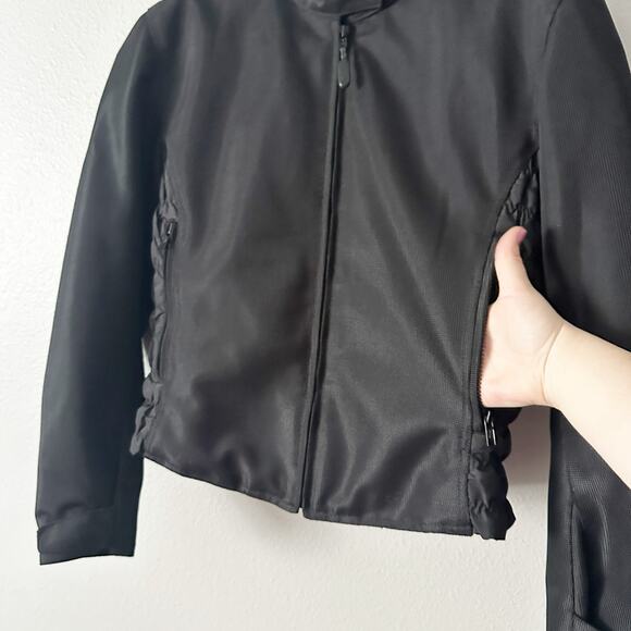 River Road Ladies' Padded Nylon Ruched Short Motorcycle Riding Jacket Size XL - Picture 10 of 13